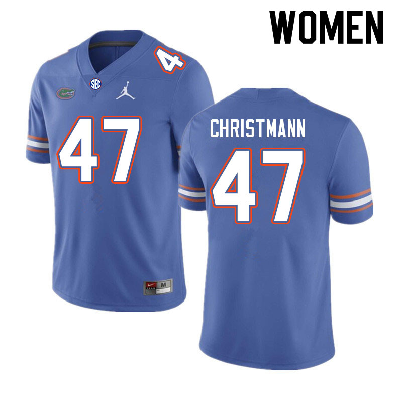 Women #47 Jace Christmann Florida Gators College Football Jerseys Sale-Royal